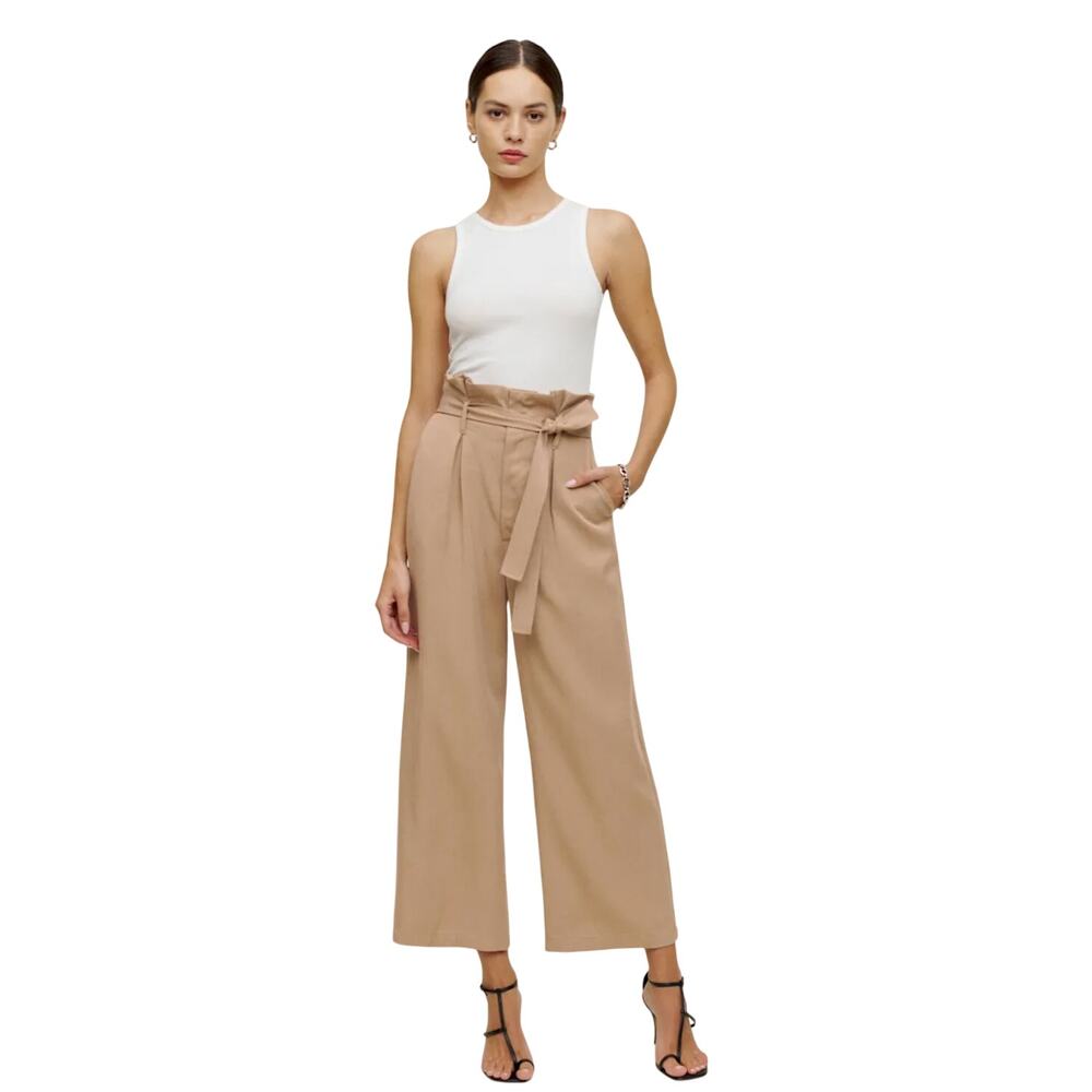 Tan NWT Reformation Madelyn Luxury High Waist Pants size 6